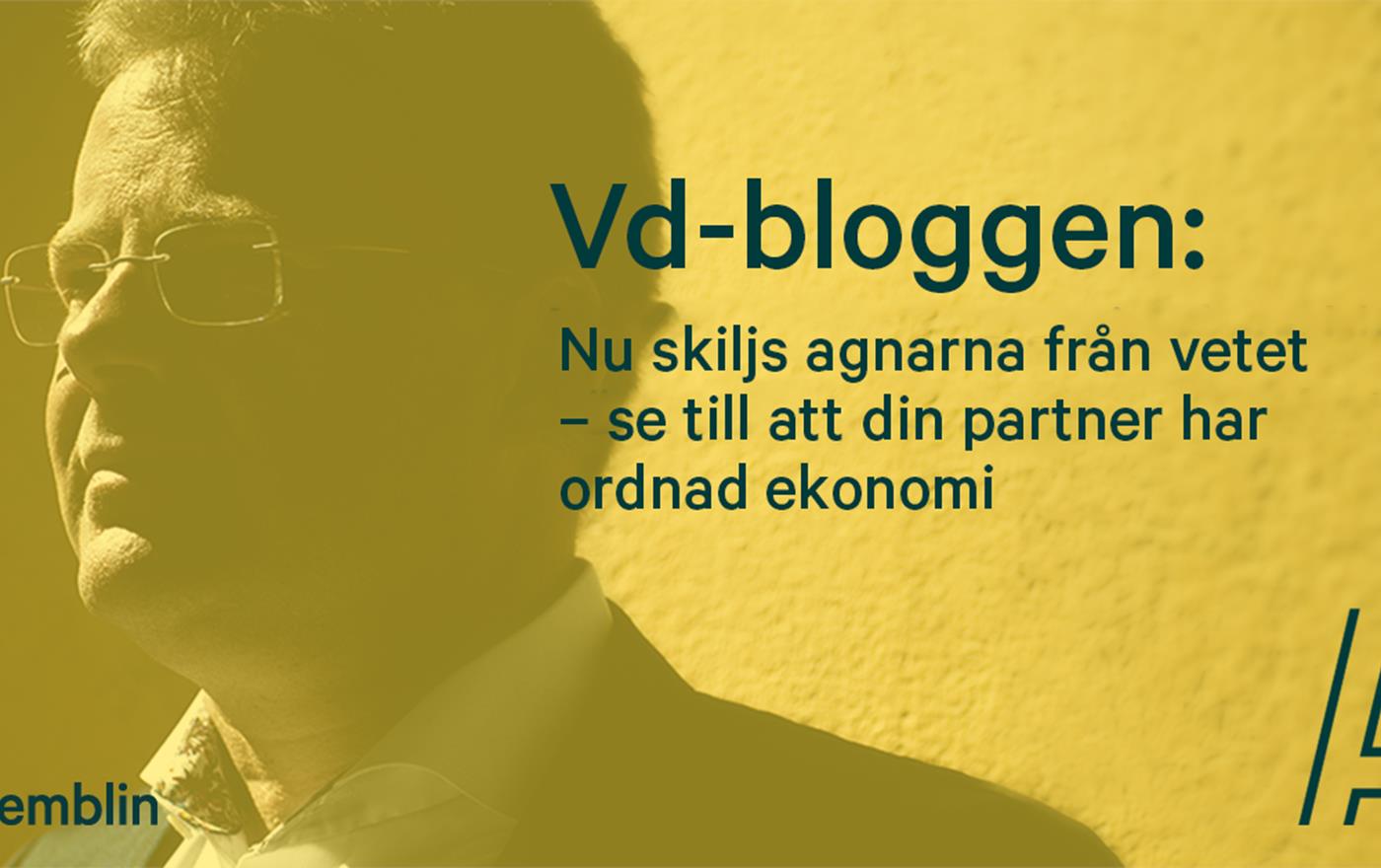 Vd-bloggen: Nu skiljs agnarna från vetet – se till att din partner har ordnad ekonomi