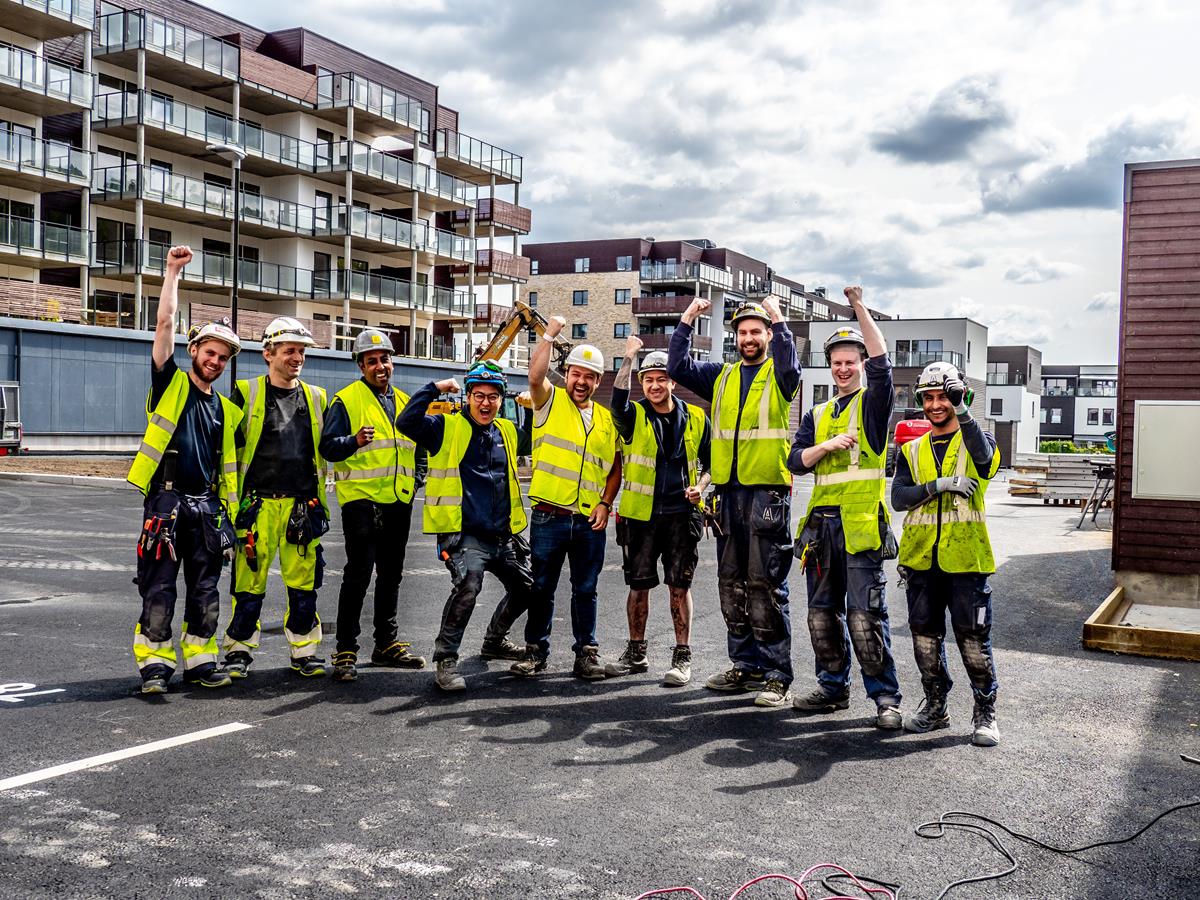 Sammen på jobb på Vøyenenga