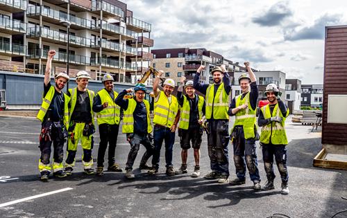 Sammen på jobb på Vøyenenga